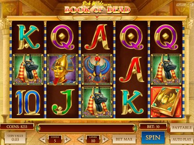 Игровой аппарат Book Of Dead от Play'n GO